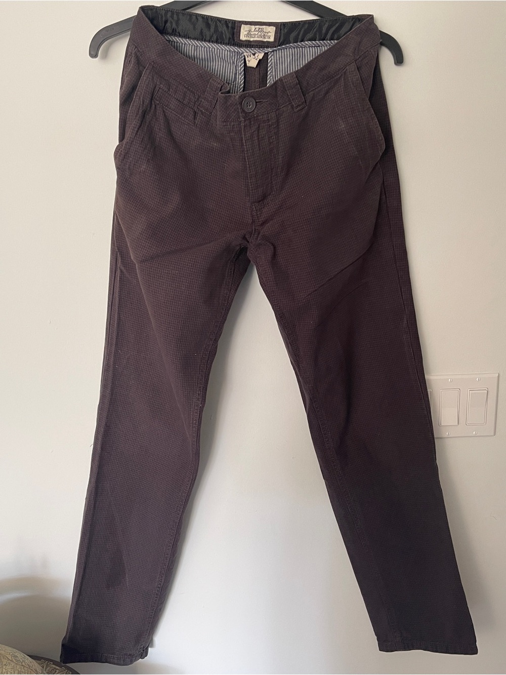 Men’s Brown-Purple Cotton Pants 30 X 32 LTB Vintage Aesthetic